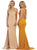 May Queen - Strappy Fitted Plunging Trumpet Prom Dress Bridesmaid Dresses