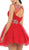 May Queen - Stunning Beaded Illusion Neck Cocktail Dress Special Occasion Dress