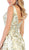 May Queen - Two Tone Deep V-neck High Low A-line Dress RQ7681 - 1 pc Mint/Gold in Size 20 Available CCSALE