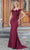 MGNY By Mori Lee 72732 - Crepe Trumpet Off Shoulder Dress Prom Dresses 00 / Wine