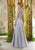 MGNY By Mori Lee - Beaded Embroidered Illusion Scoop A-Line Dress 71903 - 1 pc Silver in Size 8 and 1 pc Lilac in Size 18 Available CCSALE