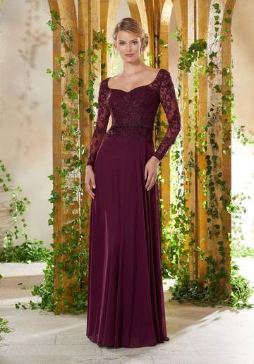 Mori lee hotsell eggplant dress