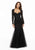 MGNY By Mori Lee - Beaded Sweetheart Long Sleeve Trumpet Gown 72036SC CCSALE 10 / Black