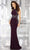 MGNY By Mori Lee - Halter Trumpet Evening Gown 71625SC CCSALE 8 / Eggplant