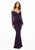 MGNY By Mori Lee - Lace Off-Shoulder Trumpet Evening Gown 72011SC - 1 pc Eggplant In Size 8 Available CCSALE 8 / Eggplant