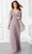 MGNY By Mori Lee - V-Neck Chiffon Pant Suit 72303SC - 1 pc Taupe In Size 16 Available CCSALE 16 / Taupe