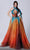 MNM COUTURE 2721 - Halter Chiffon Evening Gown Evening Dresses 4 / Petrol