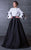 MNM Couture - Blouson Sleeve Two-Toned Evening Gown N0111 Special Occasion Dress