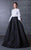 MNM Couture - Blouson Sleeve Two-Toned Evening Gown N0111 Special Occasion Dress