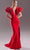 MNM COUTURE G1521 - Ruffled Sleeves V-Neck Evening Dress Evening Dresses