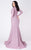 MNM COUTURE - L0002B Long Sleeve V-neck Trumpet Dress Special Occasion Dress