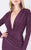 MNM COUTURE - L0002B Long Sleeve V-neck Trumpet Dress In Purple and Silver