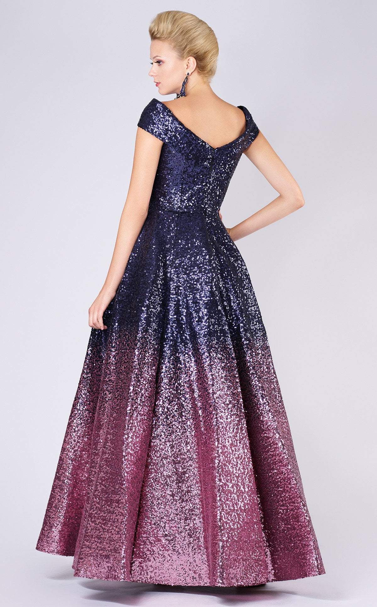 Allover Sequin A-Line Gown