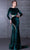 MNM COUTURE - N0068 Long Sleeve Velvet Long Dress Mother of the Bride Dresses
