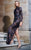 MNM COUTURE - N0293 Long Sleeve Sequined High Neck Sheath Gown Special Occasion Dress