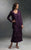 Mon Cheri 13675 Tea Length Ensemble with Floral Pattern CCSALE 8 / Eggplant