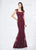 Mon Cheri Embroidered Lace Queen Anne Dress 217934 - 1 pc Merlot in Size 12 Available CCSALE 18 / Merlot