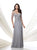 Mon Cheri Illusion Bateau Neck Gown in Silver 115971W CCSALE 22W / Silver