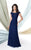 Mon Cheri - Lace Bateau Dress in Midnight 114906 - 1 pc Foundation in Size 10 Available CCSALE 12 / Midnight