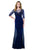 Mon Cheri Ruched Beaded Gown 215919W 1 pc Navy Blue In Size 20W Available CCSALE 20W / NavyBlue