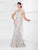 Mon Cheri - Trumpet Gown 117D70 - 1 pc Nude/Blue in Size 10 Available CCSALE 10 / Nude/Blue