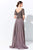 Mon Cheri - V-Neck Beaded Long A-Line Evening Gown 120D04 - 2 pcs Blue Willow In Size 14 and 18 Available CCSALE