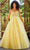 Mori Lee 47036 - Sleeveless Deep V-neck Evening Gown Prom Dresses 00 / Yellow