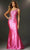 Mori Lee 48010 - One-Sleeve Beaded Evening Gown Evening Dresses 00 / Hot Pink