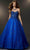 Mori Lee 48058 - Strapless Floral Beaded Ballgown Ball Gowns 00 / Regal Royal