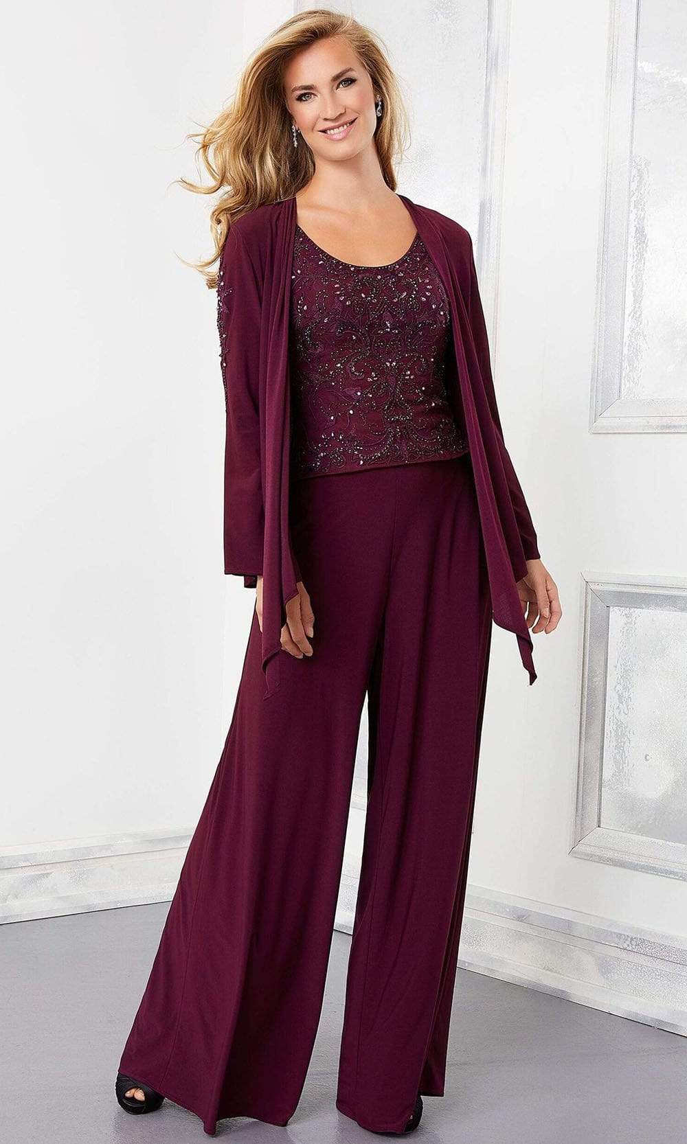 Loose 3 Pieces Mother of the Bride Pantsuits