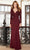 Mori Lee 72611 - Embellished Illusion Long Sleeve Evening Dress Evening Dresses 00 / Wine