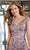 Mori Lee 72631 - Floral Embroidered Sheath Cap Gown Evening Dresses