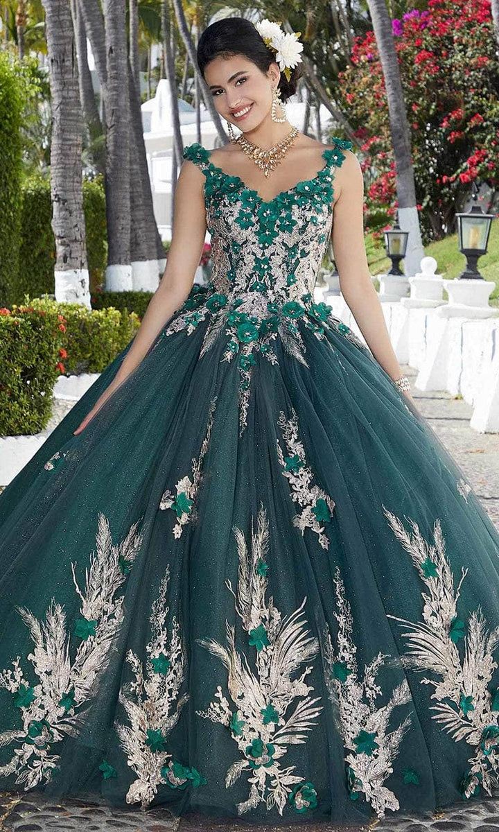 Mori Lee 89362 - Floral Appliqued Quinceañera Dress – Couture Candy