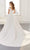 Mori Lee Bridal - 5865 Ainsley V-Neck Off Shoulder Satin Wedding Gown Wedding Dresses