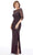 Mori Lee - Illusion Bateau Neckline Bead Pattern Sheath Dress 72232 - 2 pcs Navy In Sizes 4 and 12 Available CCSALE