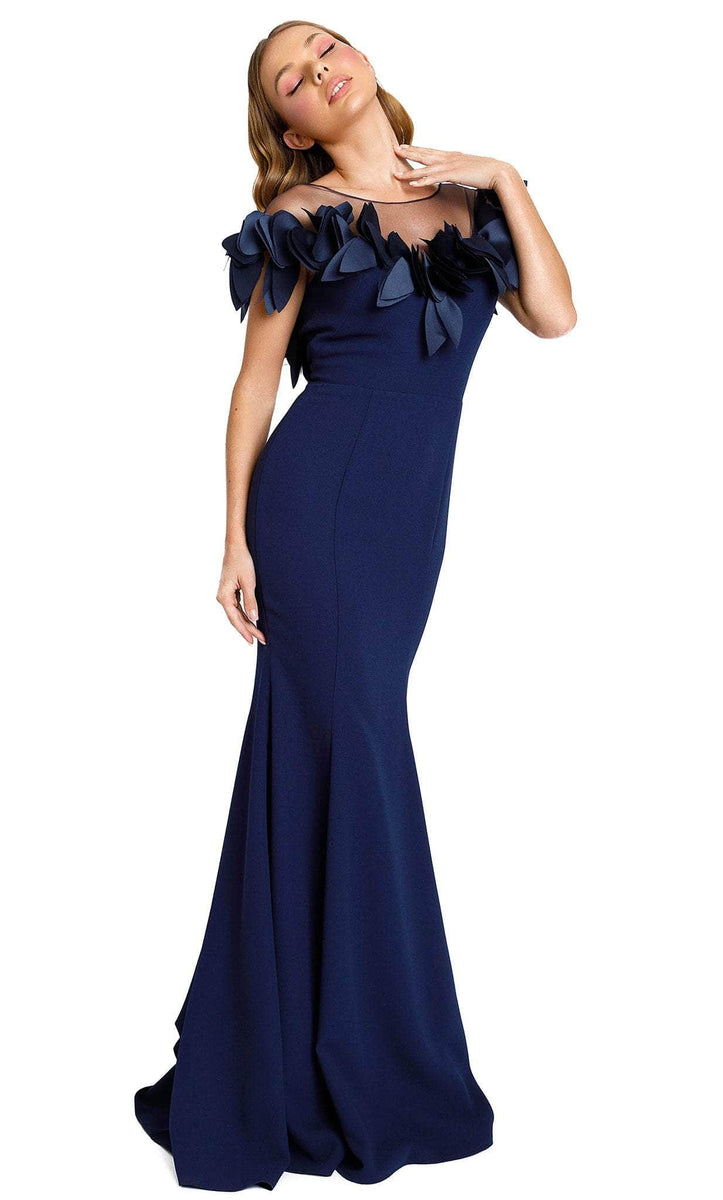 Nicole Bakti 604L - Formal Petal-Detailed Trumpet Gown – Couture Candy