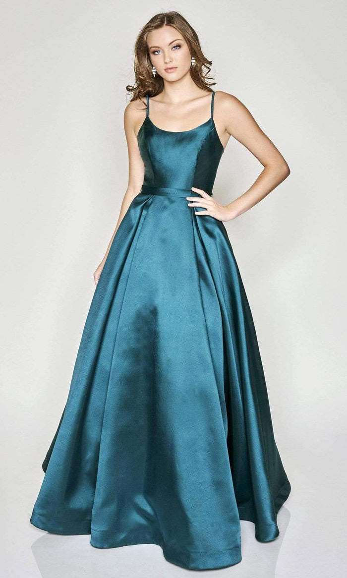 Nina Canacci - 1532 Scoop Neck A-Line Gown Special Occasion Dress 2 / Emerald