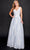 Nina Canacci 2348 - Sleeveless A-Line Wedding Dress Special Occasion Dress 0 / Ivory/Blue