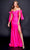 Nina Canacci 7504 - Off-Shoulder Ruched Detail Prom Dress Special Occasion Dress 2 / Fuchsia