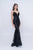 Nina Canacci - Sequin and Embroidered V-neck Trumpet Dress 2207 - 1 pc Black In Size 10 Available CCSALE 10 / Black