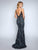 Nina Canacci - Sequin and Embroidered V-neck Trumpet Dress 2207 - 1 pc Black In Size 10 Available CCSALE 10 / Black