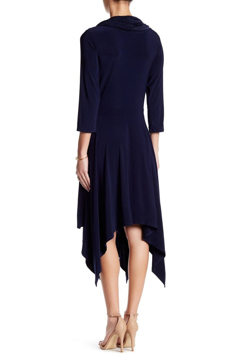 Nina Leonard - L48290BT Quarter Sleeve Flutter Hem Dress – Couture Candy