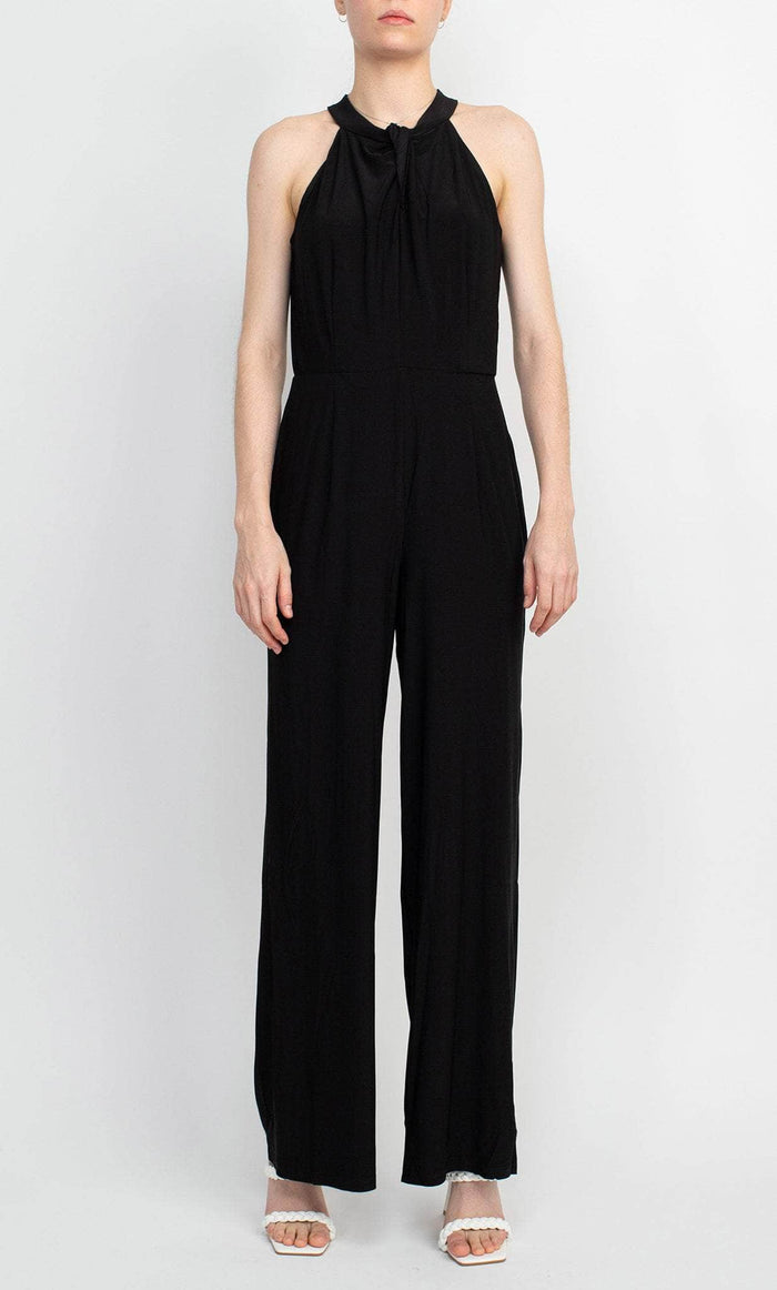 Nina Leonard L9703B - Cross Halter Jumpsuit Formal Pantsuits