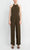 Nina Leonard L9703B - Cross Halter Jumpsuit Formal Pantsuits L / Dark Olive