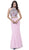 Nox Anabel - 8262 Two Piece Embroidered Mermaid Dress Special Occasion Dress XS / Baby Pink