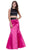 Nox Anabel - 8292 Sleeveless Two-piece Jewel Trumpet Dress Special Occasion Dress XS / Fuchsia