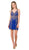 Nox Anabel - A673 Sleeveless V Neck Embellished Cocktail Dress Party Dresses XS / Royal Blue