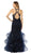 Nox Anabel - Beaded Lace High Halter Tulle Mermaid Gown M189 CCSALE M / Navy