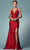 Nox Anabel E1035 - Crisscross Back Prom Dress Prom Dresses 2 / Dark Red