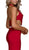 Nox Anabel - Plunging Halter Embellished Sheath Dress A046 - 1 pc Red In Size S Available CCSALE S / Red